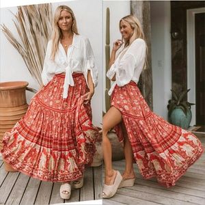 poinciana maxi skirt